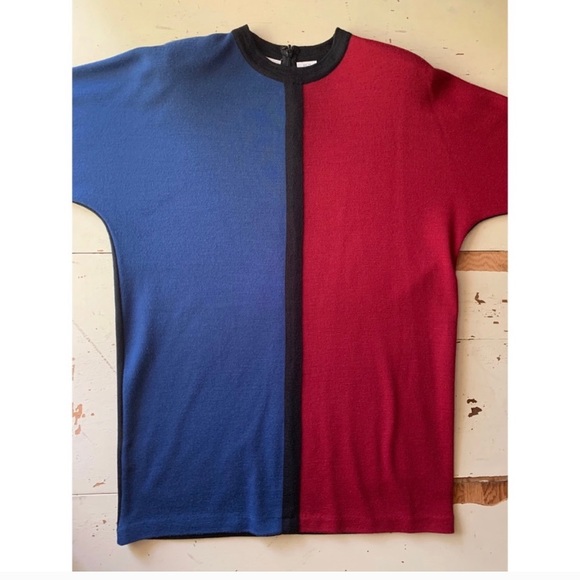 vintage 80’s Liz Claiborne color block knit dress - Picture 6 of 15